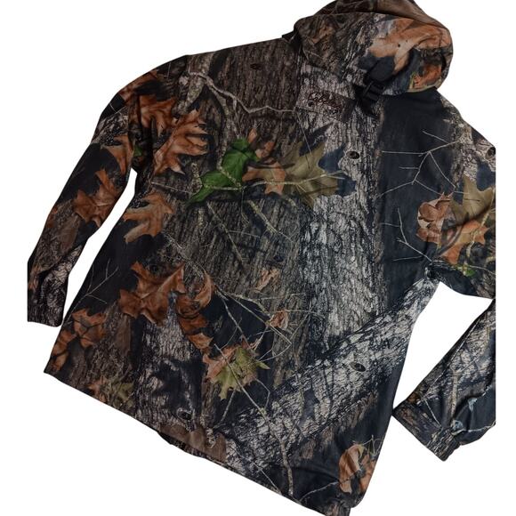 Cabela's Dry Plus Hunting Jacket M Regular Mossy Oak Tree Camo Hooded Outdoors - Picture 4 of 15